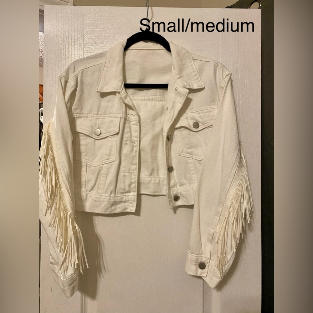 White Fringe Women's Jacket